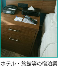 ホテル・旅館等の宿泊業